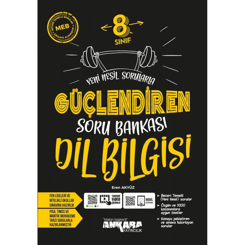 Ankara Yayıncılık Lgs 8. Sınıf Dil Bilgisi Güçlendiren Soru Bankası