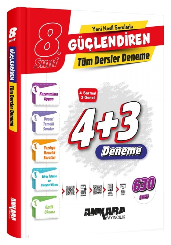 Ankara Yayıncılık LGS 8. Sınıf Tüm Dersler Güçlendiren Denemeleri