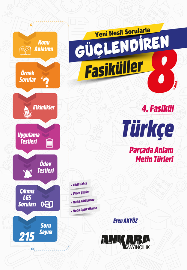 Ankara Yayıncılık LGS 8. Sınıf Türkçe Güçlendiren 4. Fasikül