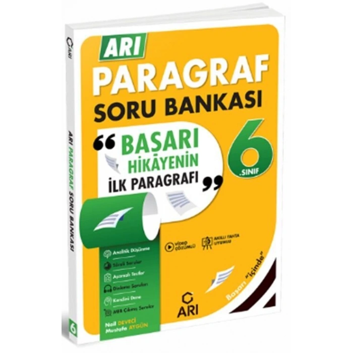 Arı Yayıncılık 6. Sınıf Paragraf Soru Bankası
