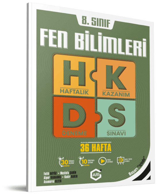 Arı Yayıncılık LGS 8. Sınıf Fen Bilimleri Haftalık Kazanım Deneme Sınavı