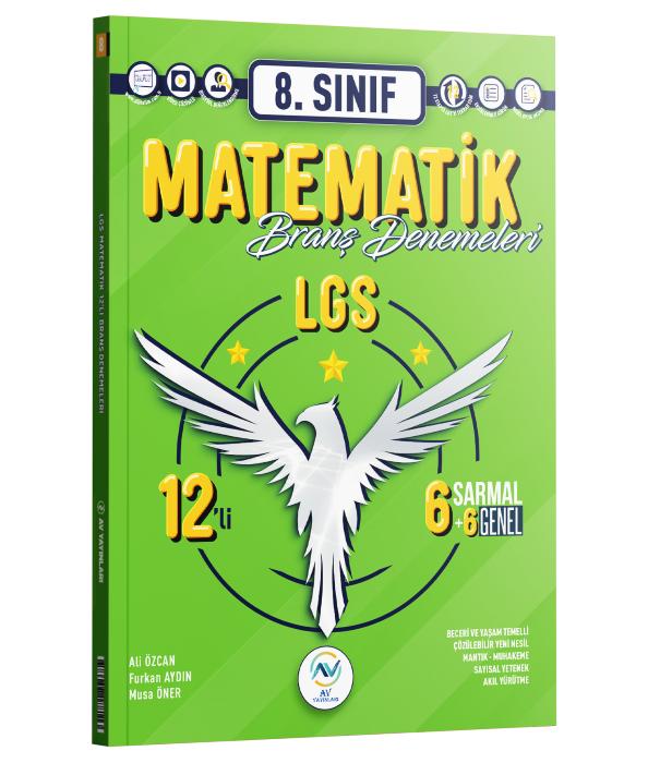 Av Akıllı Versiyon Yayınları LGS  8. Sınıf Matematik 12 Branş Deneme