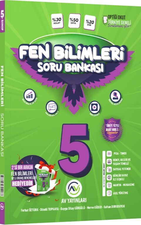 Av Yayınları 5. Sınıf  Fen Bilimleri Soru Bankası