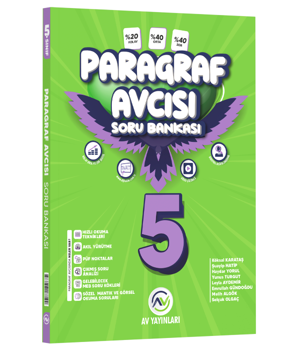 Av Yayınları 5. Sınıf  Paragraf Soru Avcısı Soru Bankası
