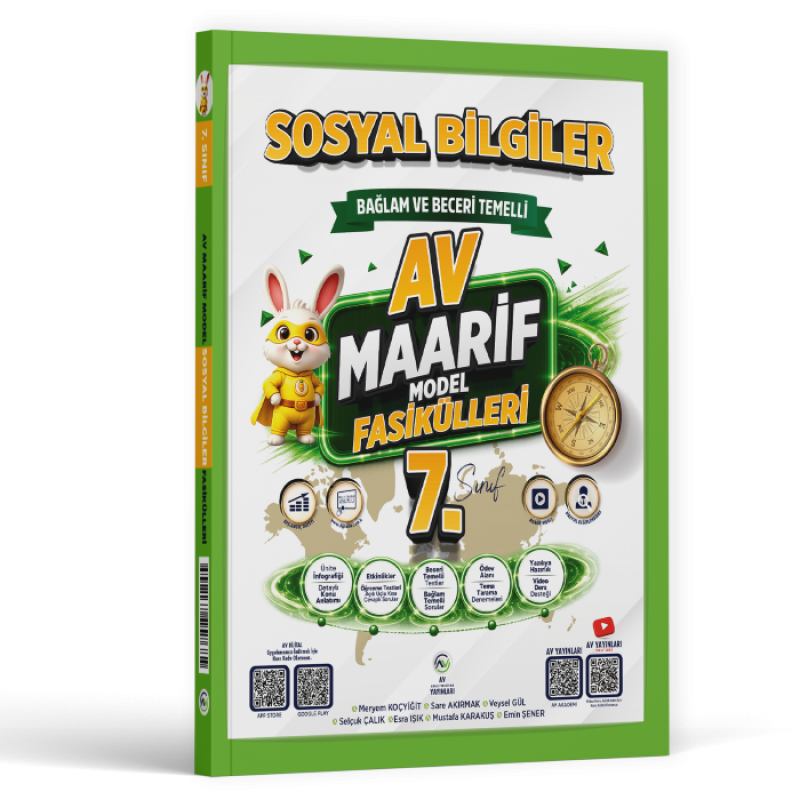 Av Yayınları 7. Sınıf Sosyal Bilgiler Maarif Model Fasikülleri