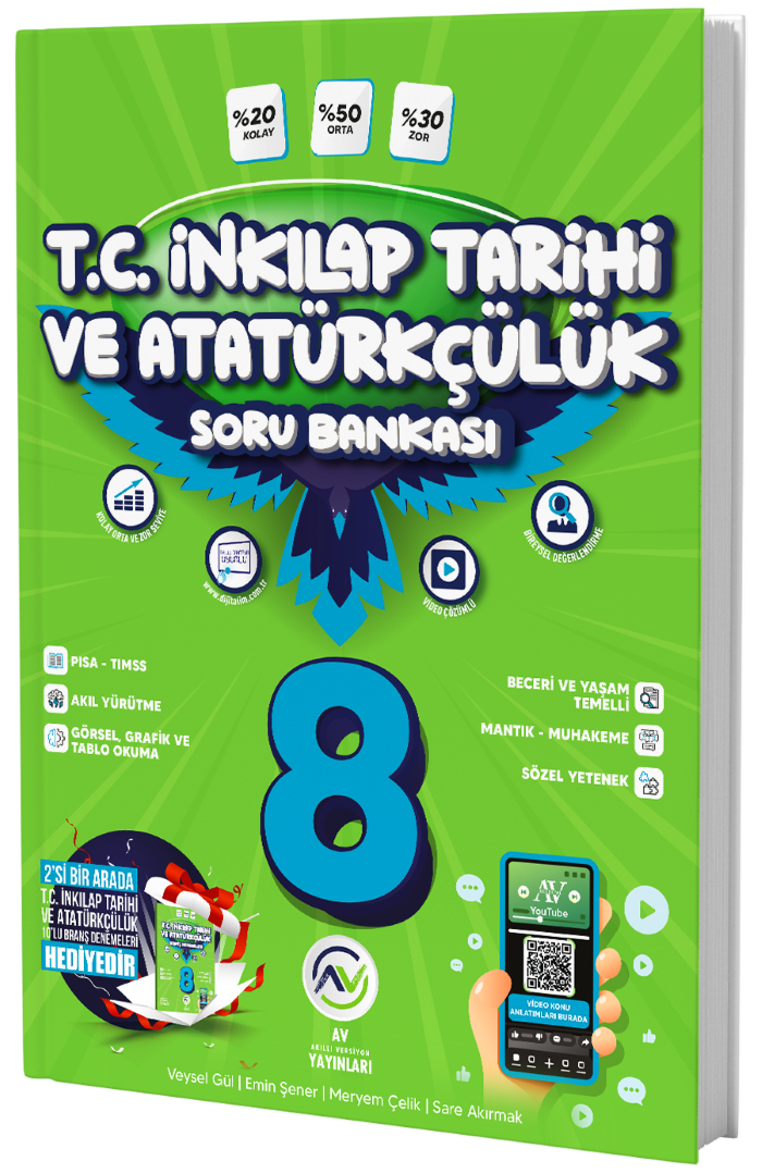 Av Yayınları LGS 8. Sınıf İnkılap Tarihi ve Atatürkçülük Soru Bankası