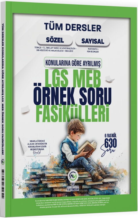 Av Yayınları LGS 8. Sınıf  MEB Tüm Dersler Örnek Soru Fasikülleri