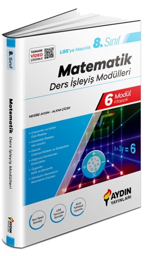 Aydın Yayınları LGS 8. Sınıf Matematik Ders İşleyiş Modülleri