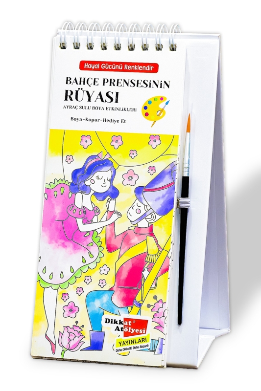 Bahçe Prensesinin Rüyası - Sulu Boya Etkinlik Kitabı