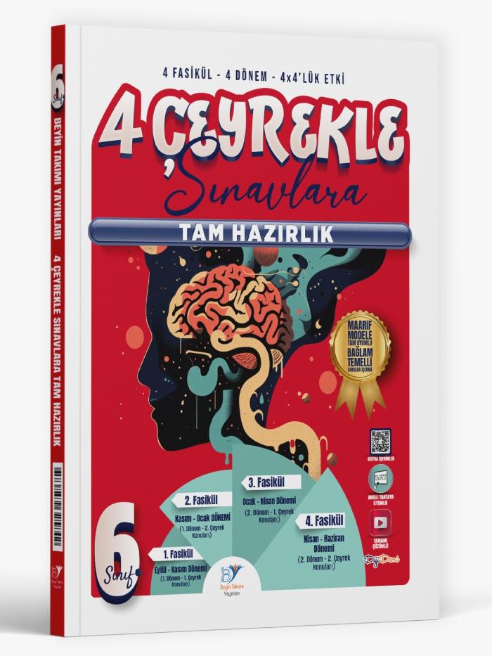 Beyin Takımı Yayınları 6. Sınıf Tüm Dersler 4 Çeyrekle Soru Bankası