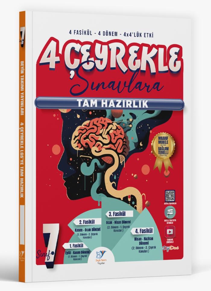 Beyin Takımı Yayınları 7. Sınıf Tüm Dersler 4 Çeyrekle Soru Bankası
