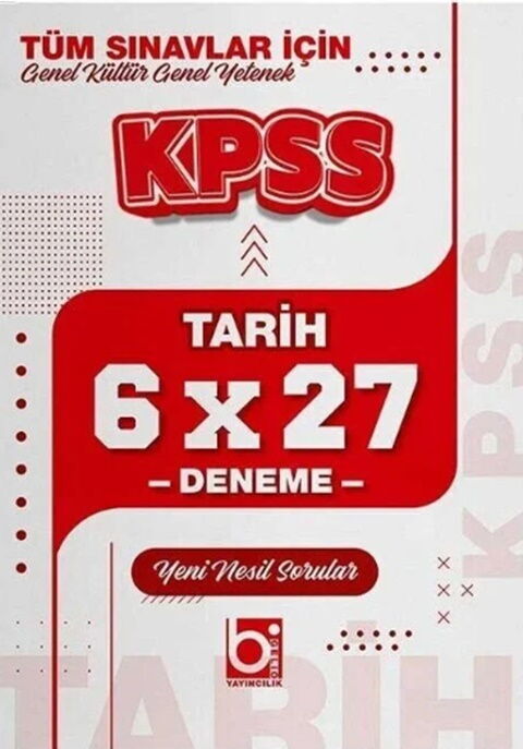 Bigelio Yayıncılık KPSS Tarih 6x27 Deneme