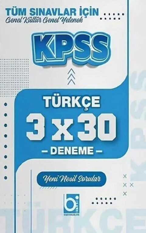 Bigelio Yayıncılık KPSS Türkçe 3x30 Deneme
