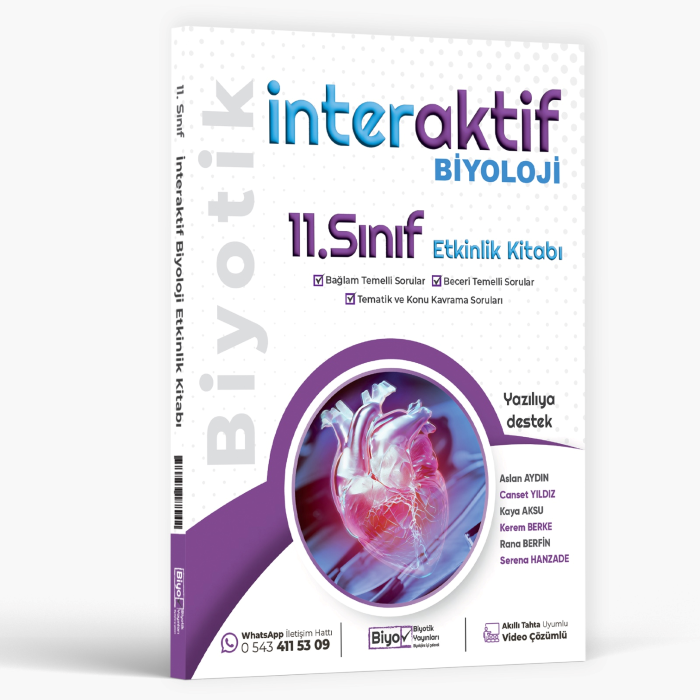 Biyotik Yayınları 11. Sınıf Biyoloji İnteraktif Etkinlik Kitabı