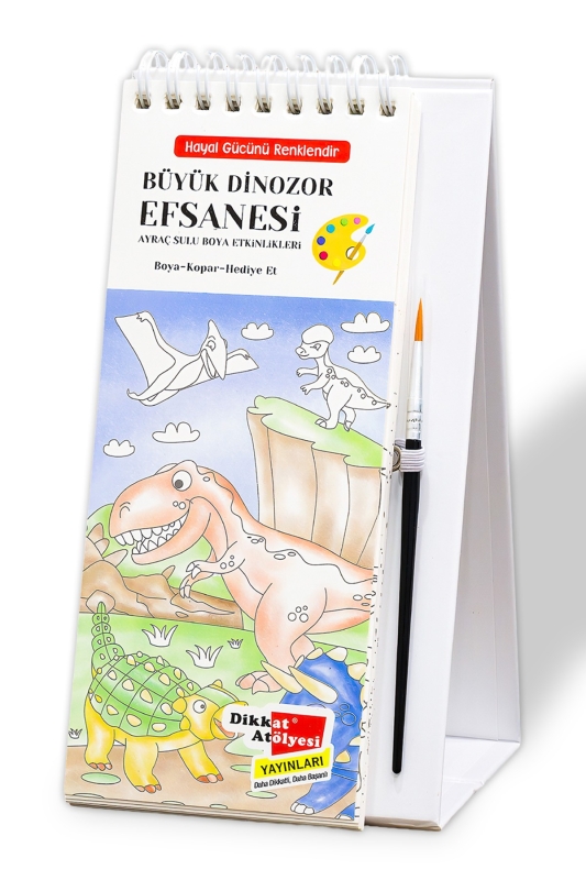 Büyük Dinozor Efsanesi - Sulu Boya Etkinlik Kitabı