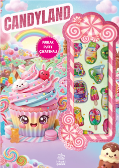 Candyland - Puffy Parlak Çıkartmalı Boyama Kitabı