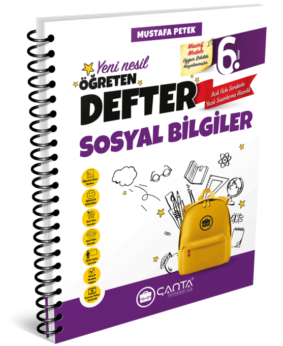 Çanta Yayınları 6. Sınıf Sosyal Bilgiler Öğreten Defter