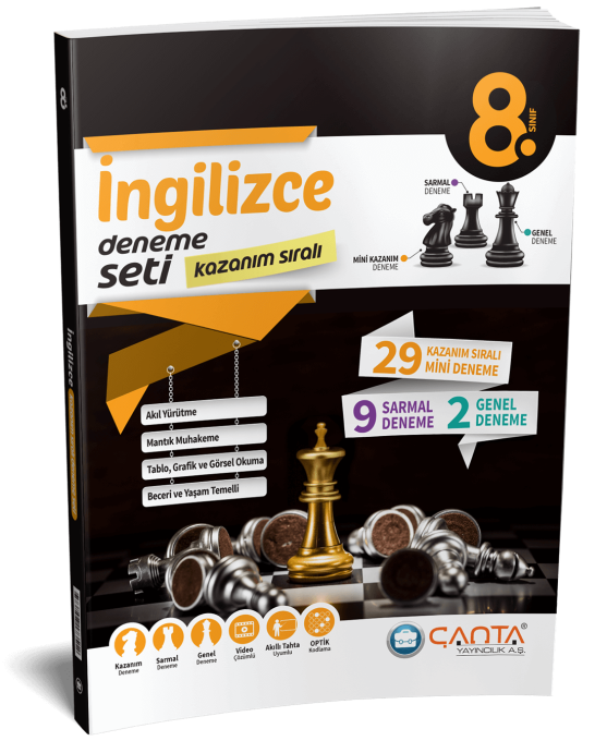 Çanta Yayınları LGS 8. Sınıf İngilizce Kazanım Sıralı Deneme Seti