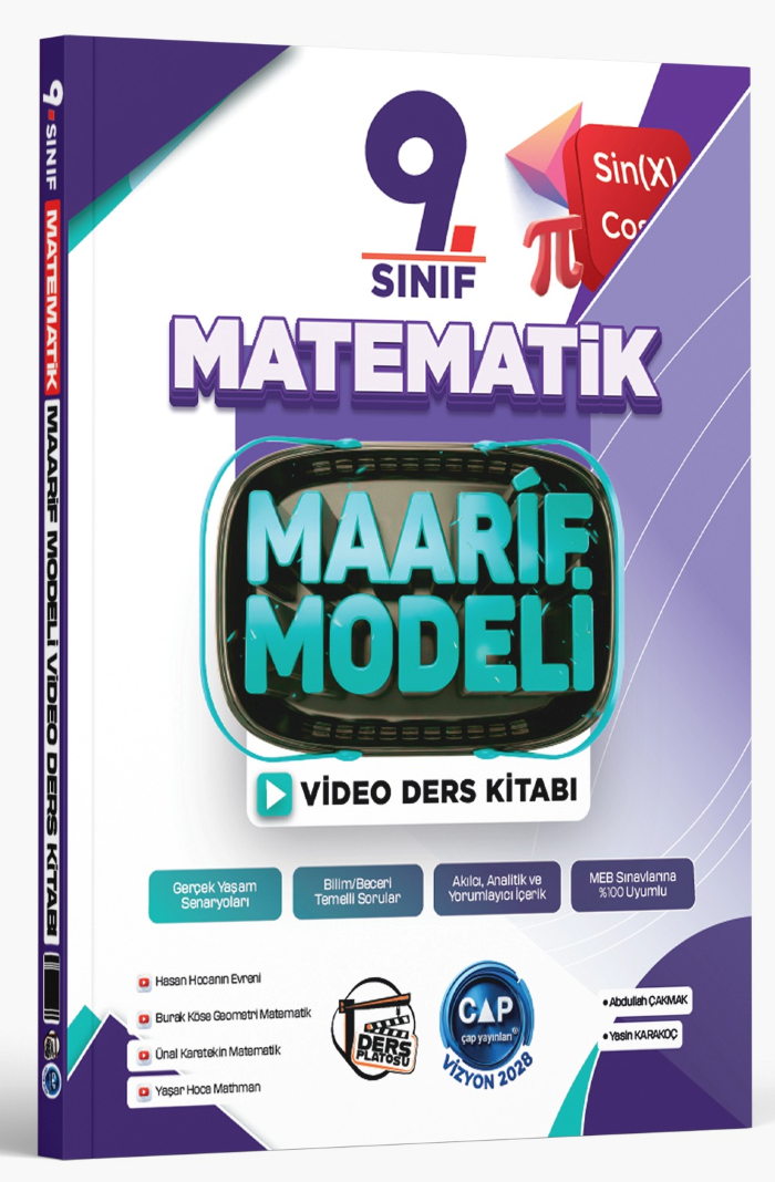 Çap Yayınları 9. Sınıf Matematik Maarif Video Ders Kitabı