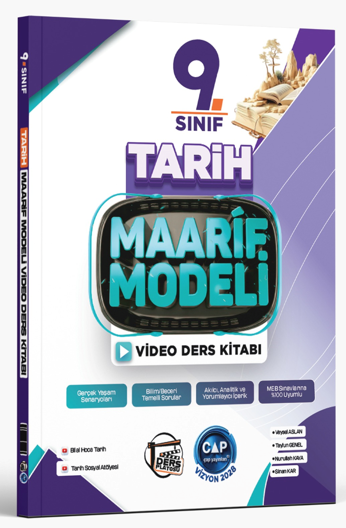 Çap Yayınları 9. Sınıf Tarih Maarif Video Ders Kitabı