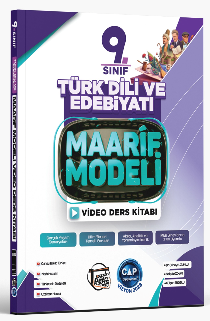 Çap Yayınları 9. Sınıf Türk Dili ve Edebiyatı Maarif Video Ders Kitabı