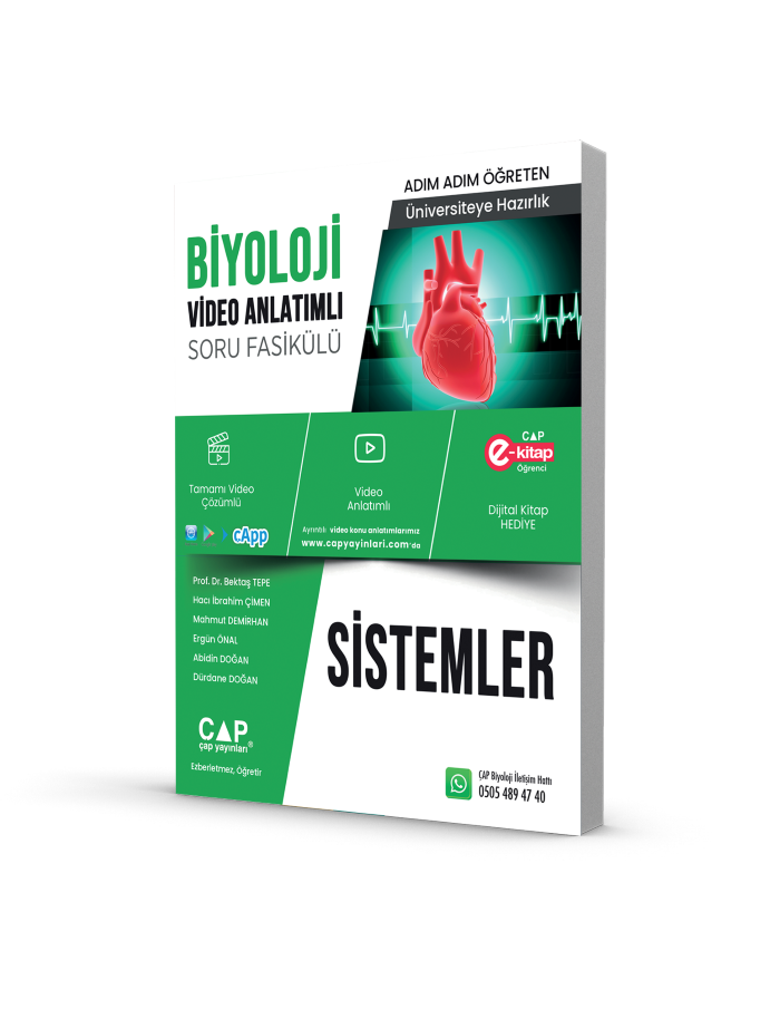 Çap Yayınları Biyoloji Sistemler Soru Fasikülü