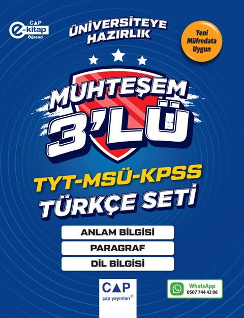 Çap Yayınları TYT MSÜ KPSS Türkçe Seti