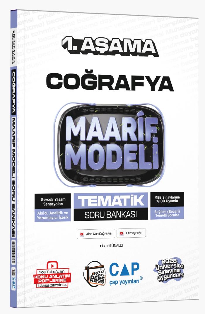 Çap Yayınları Üniversiteye Hazırlık Coğrafya Ders Platosu Maarif Modeli Tematik Soru Bankası 1. Aşama