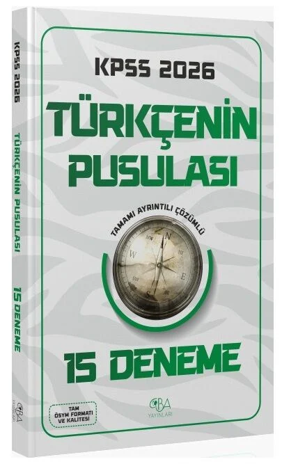 CBA Yayınları 2026 KPSS Türkçenin Pusulası 15 Deneme Çözümlü