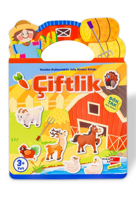 Çiftlik Sök Tak Yeniden Kullanılabilir Jelly Etkinlik Sticker Kitabı