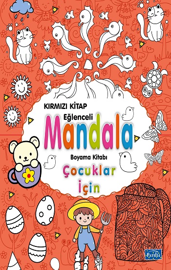 Çocuklar İçin Mandala - Kırmızı