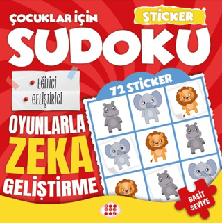 Çocuklar İçin Sudoku - Sticker Hediyeli Basit Seviye 1