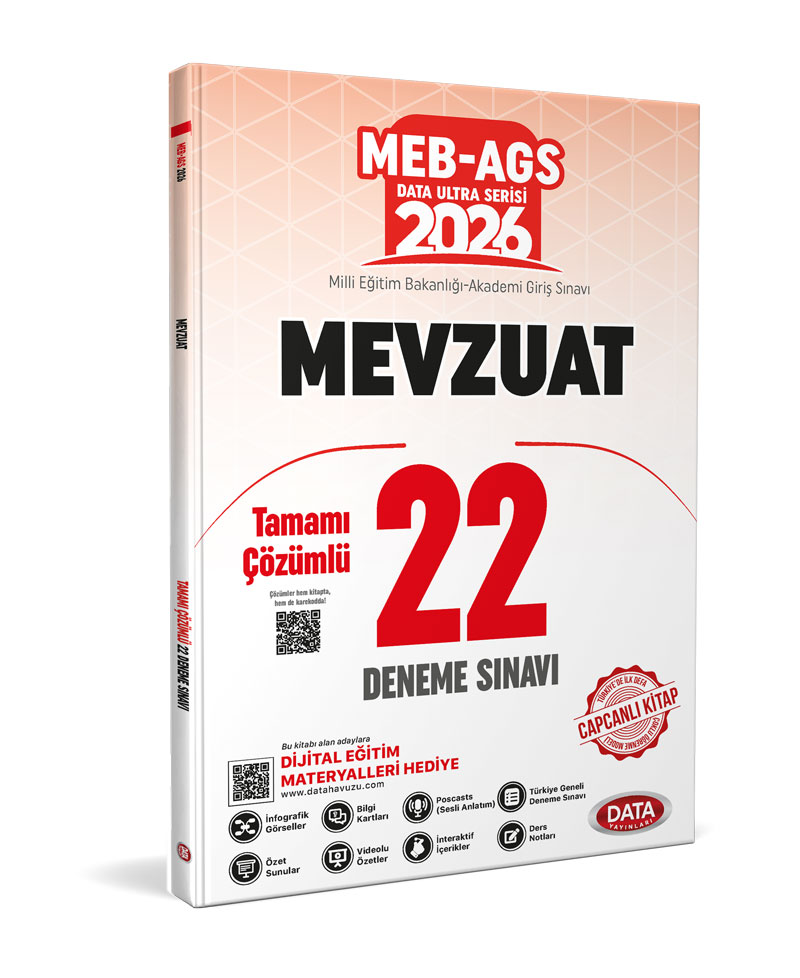 Data Yayınları 2026 AGS Mevzuat Tamamı Çözümlü 22 Deneme Sınavı