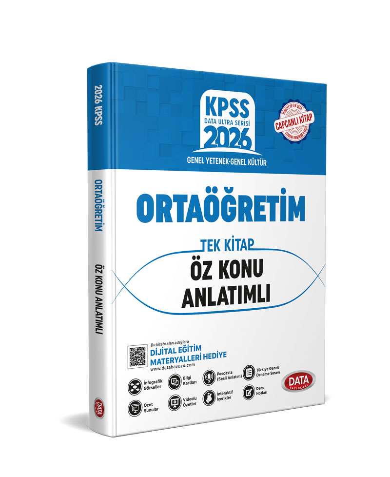 Data Yayınları 2026 KPSS Ortaöğretim (Lise) Tek Kitap Öz Konu Anlatımlı