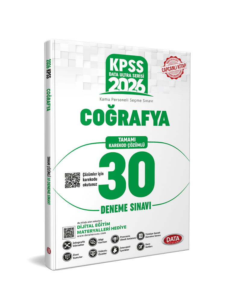 Data Yayınları 2026 KPSS Ultra Serisi Coğrafya 30 Deneme Sınavı