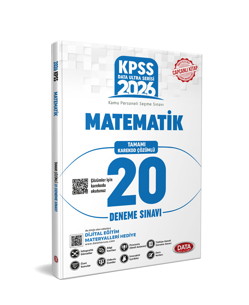 Data Yayınları 2026 KPSS Ultra Serisi Matematik 20 Deneme Sınavı