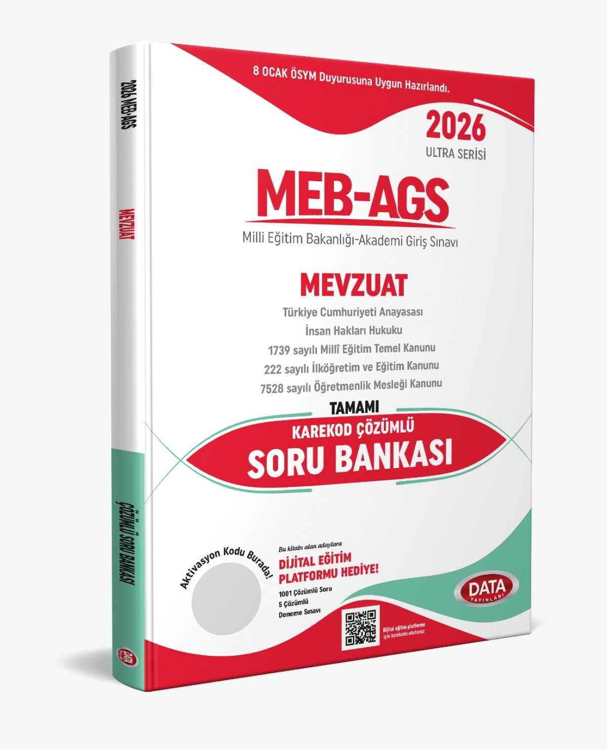 Data Yayınları 2026 MEB AGS  Mevzuat Tamamı Çözümlü Soru Bankası