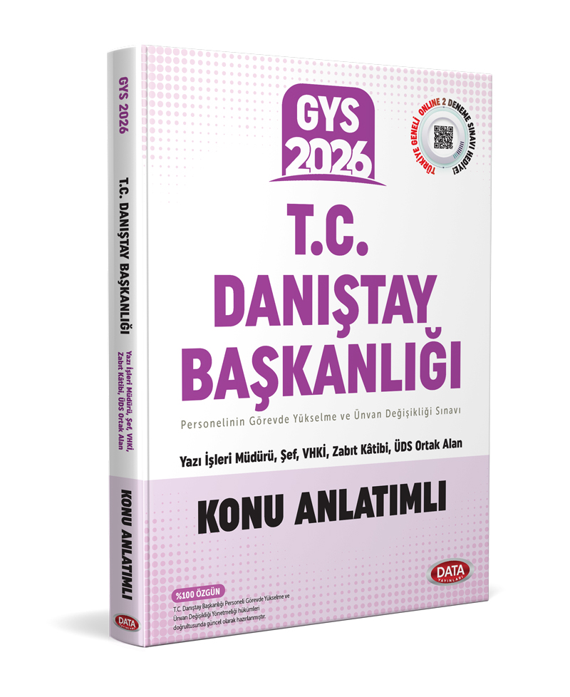 Data Yayınları 2026 T.C. Danıştay Başkanlığı GYS Konu Anlatımlı