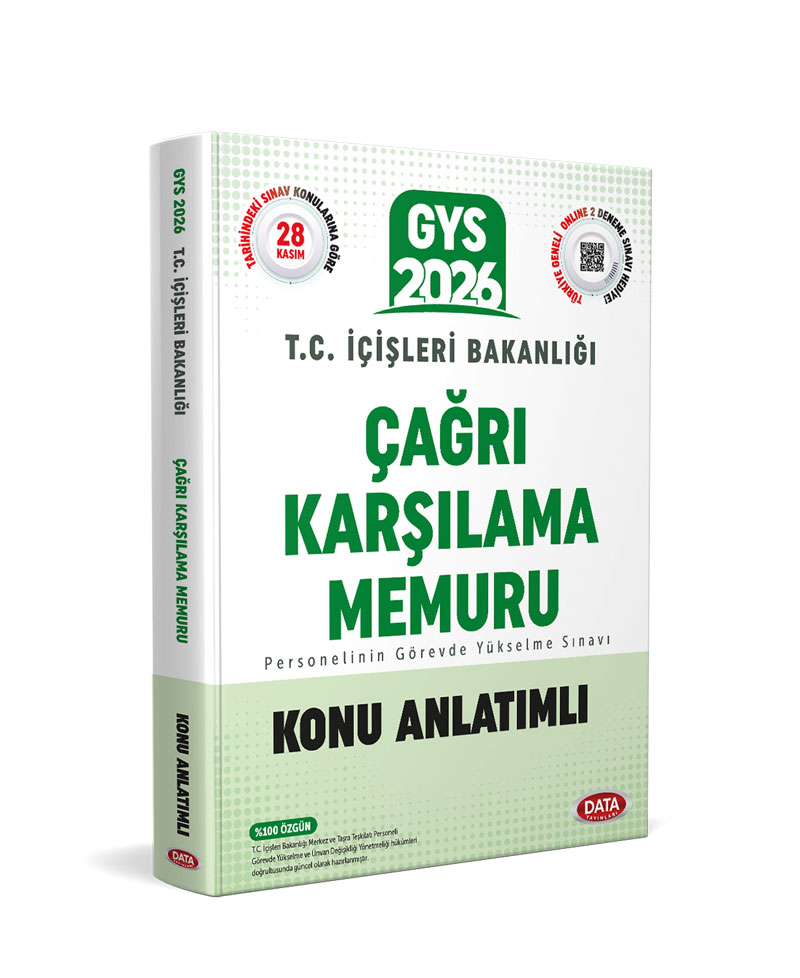 Data Yayınları 2026 T.C. İçişleri Bakanlığı Çağrı Karşılama Memuru Konu Anlatımlı
