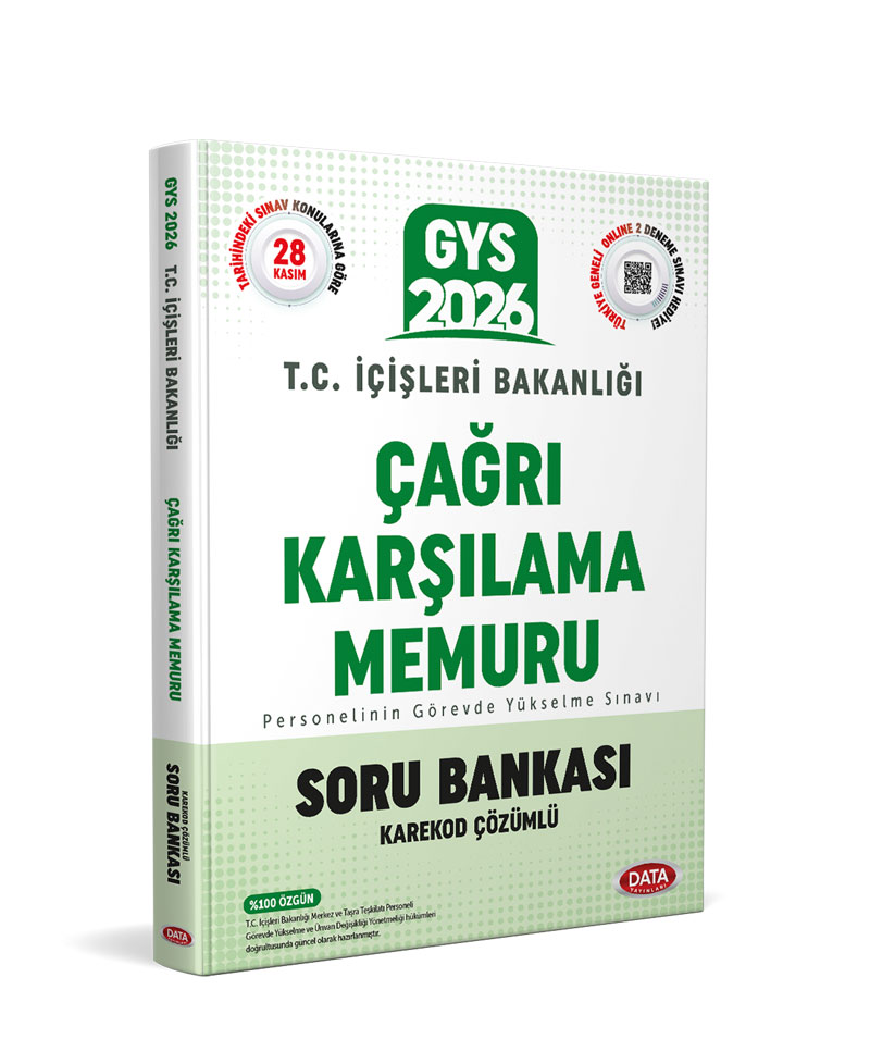 Data Yayınları 2026 T.C. İçişleri Bakanlığı Çağrı Karşılama Memuru Soru Bankası
