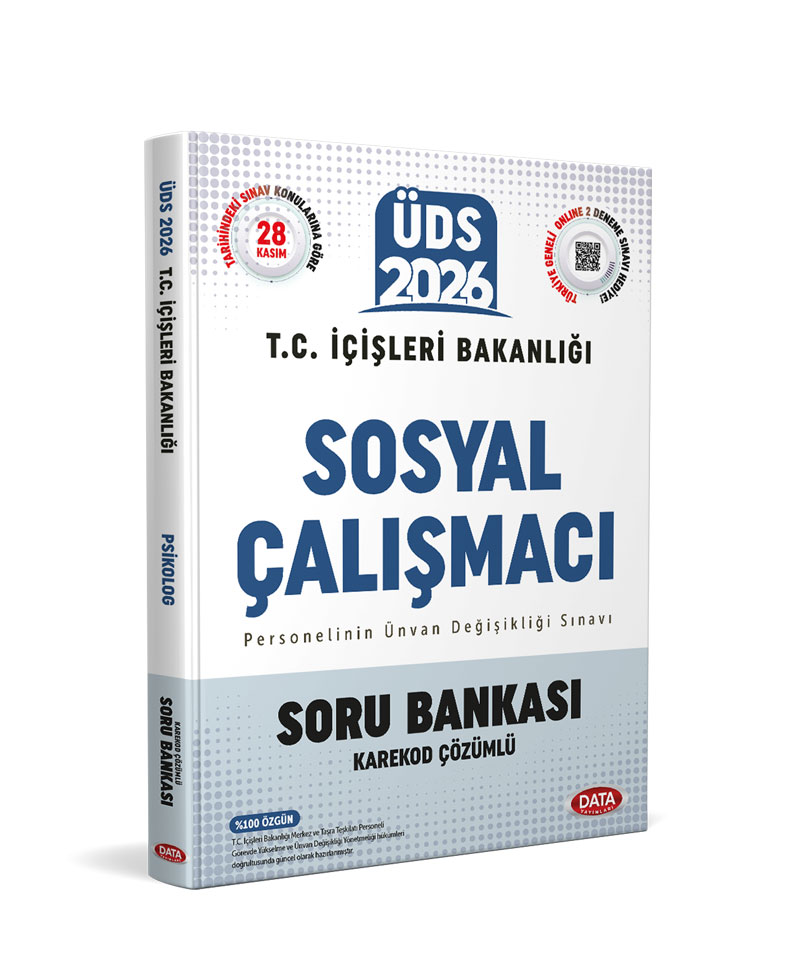 Data Yayınları 2026 T.C. İçişleri Bakanlığı ÜDS Sosyal Çalışmacı Soru Bankası - Karekod Çözümlü