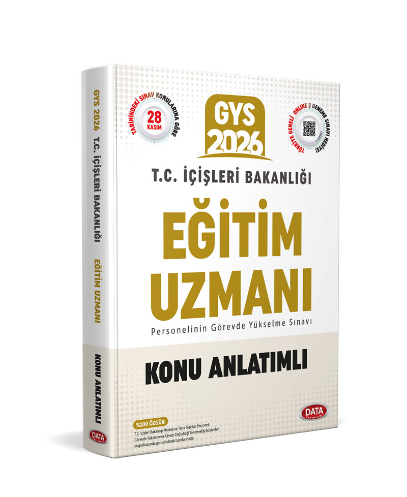 Data Yayınları 2026 T.C. İçişleri Bakanlığı Eğitim Uzmanı Konu Anlatımlı
