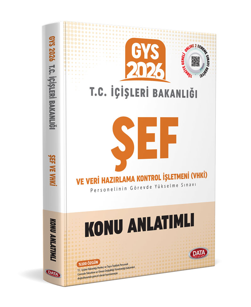 Data Yayınları 2026 T.C. İçişleri Bakanlığı Şef GYS Konu Anlatımlı