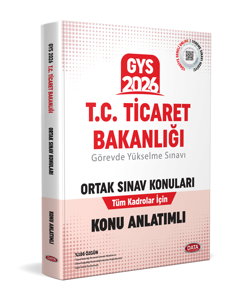 Data Yayınları 2026 T.C. Ticaret Bakanlığı GYS Ortak Konular Konu Anlatımlı