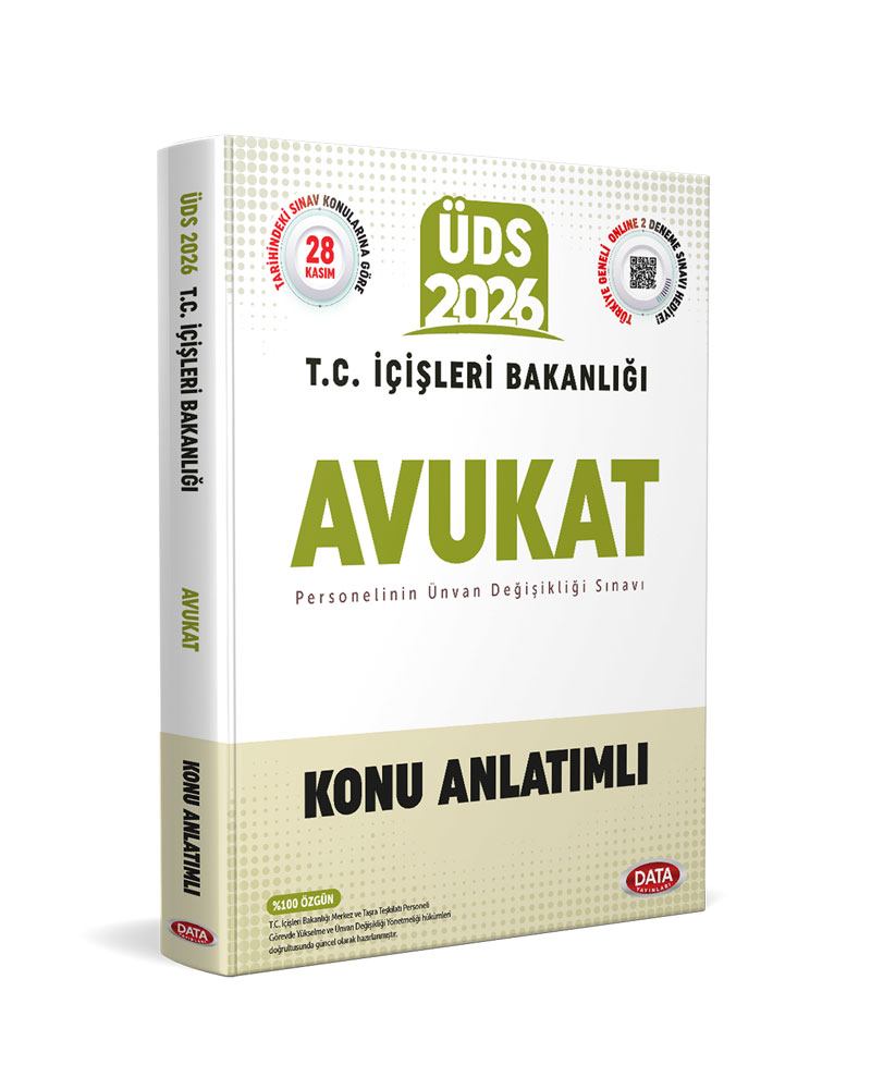 Data Yayınları 2026 ÜDS T.C. İçişleri Bakanlığı Avukat Konu Anlatımlı