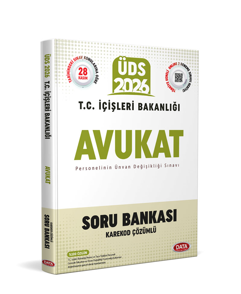 Data Yayınları 2026 ÜDS T.C. İçişleri Bakanlığı Avukat Soru Bankası