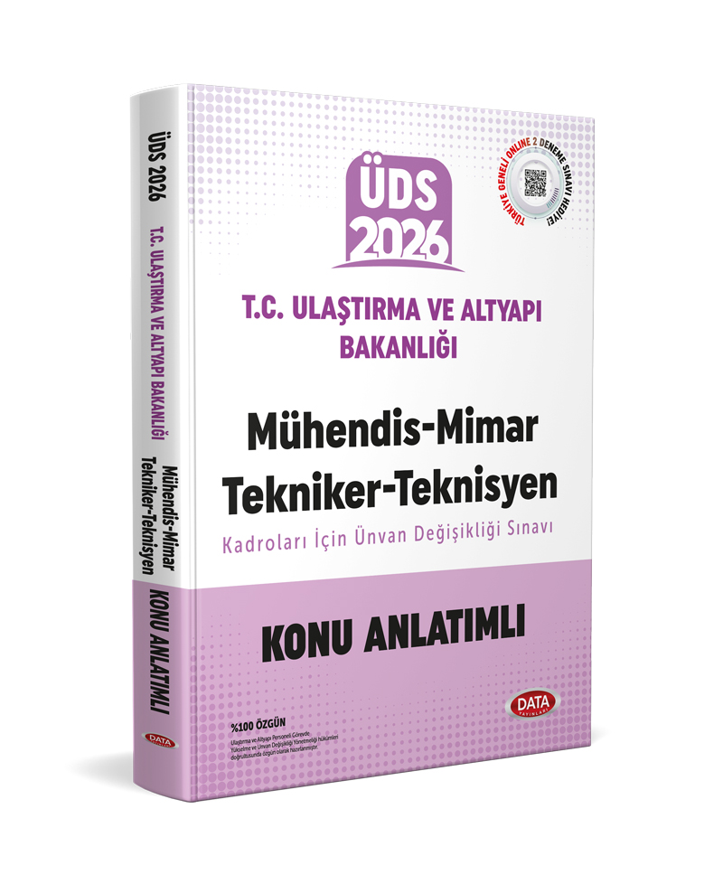 Data Yayınları 2026 Ulaştırma ve Altyapı Bakanlığı Mühendis-Mimar-Tekniker-Teknisyen Kadroları İçin Ünvan Değişikliği Sınavı Konu Anlatımlı