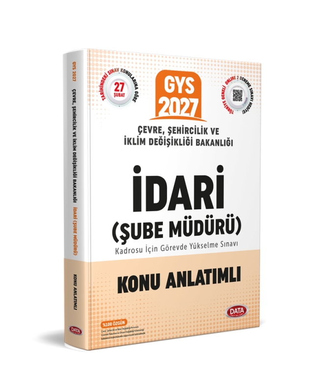 Data Yayınları 2027 Çevre, Şehircilik ve İklim Değişikliği Bakanlığı İdari (Şube Müdürü) Konu Anlatımlı