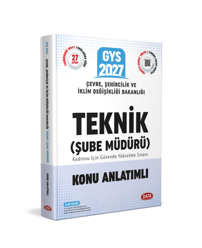 Data Yayınları 2027 Çevre, Şehircilik ve İklim Değişikliği Bakanlığı Teknik (Şube Müdürü) Konu Anlatımlı