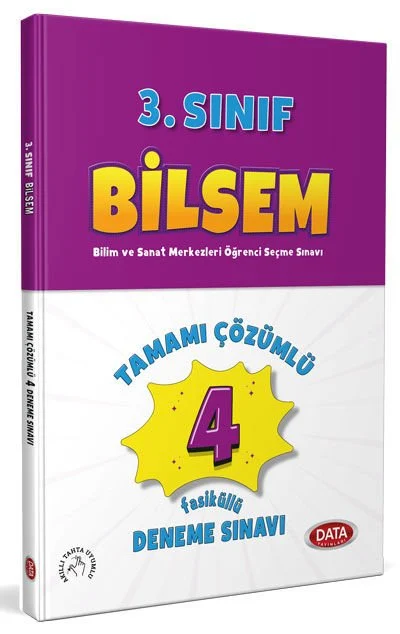 Data Yayınları 3. Sınıf Bilsem Tamamı Çözümlü Fasikül 4 Deneme Sınavı